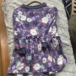 Play by Little Sleepies sugar plum long sleeve floral dress